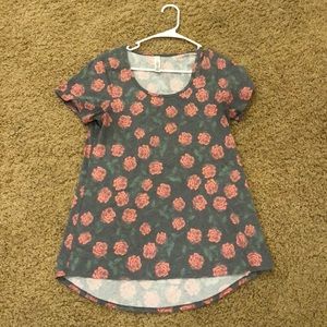 LuLaRoe Classic T Rose Print Size S